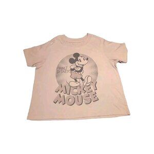 Disney MICKEY MOUSE TSHIRT Women's Size XL Cropped Mickey Tshirt